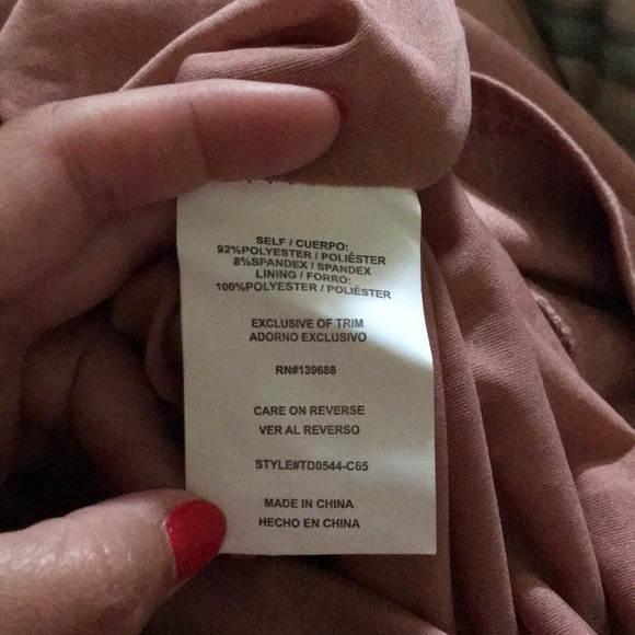 Taylor & Sage Light Pink Faux Suede Dress NWT - Picture 6 of 7